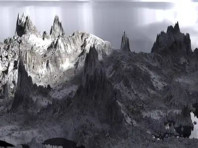 White witch Mountain 5  3D model