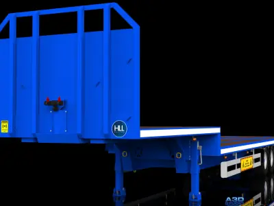 3D Lawrence David Flatbed Semi-Trailer Model 3D model