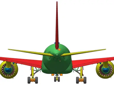 141221-9 Model kit Boeing 787-9 Trent Down 3D print model