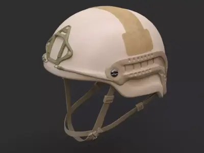Ops Core Sentry mid cut military helmet urban tan 3D model