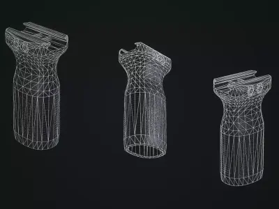 Magpul RVG vertical Grip Low-poly 3D model