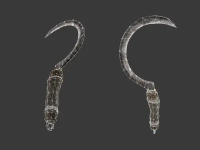 Next Gen AAA Sickle - game model lowpoly Low-poly 3D model