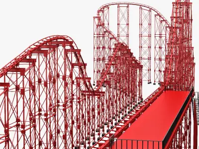 Roller Coaster Track 3D model buy