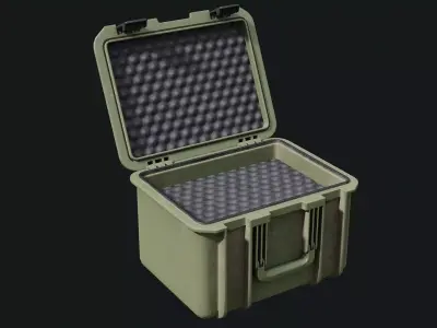 Low Poly PBR Military Case 02 Low-poly 3D model