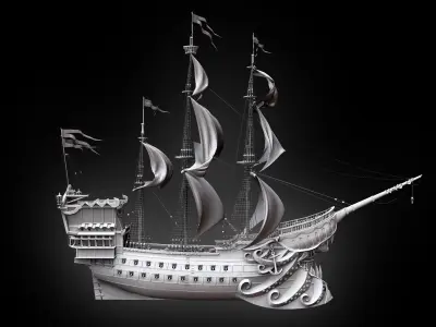 The Deadpool - Sailboat 3D model