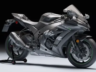 Kawasaki Ninja ZX 10R 2019 Low-poly 3D model