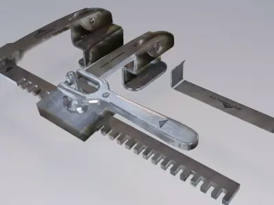 Balfour Retractor surgical Low-poly 3D model