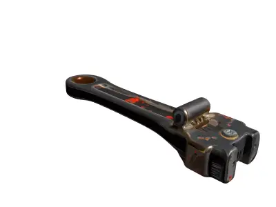 Industrial Adjustable Wrench Tool Prop Low-poly 3D model