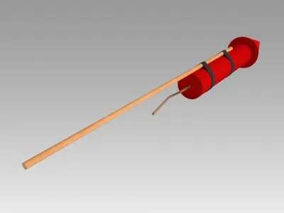 Firework Rocket 3D model purchase