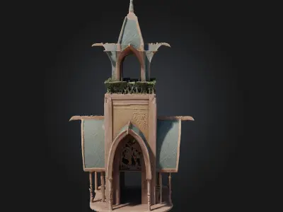 Elven Tower A Graceful Spire of Ancient Magic 3D model