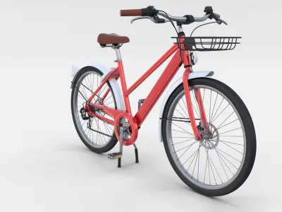 Generic Bicycle Red 3D model