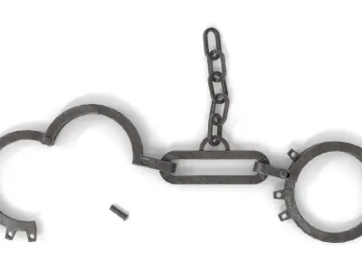 Antique Slave Handcuffs Low-poly 3D model