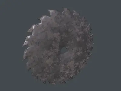 Saw Blade 3D Model Low-poly 3D model
