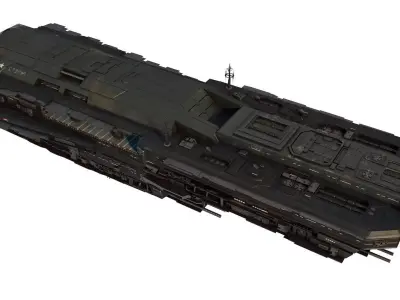 Sci-fi spaceship combat  3D model