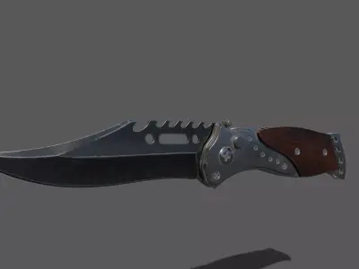 Folding knife PBR animated Free low-poly 3D model