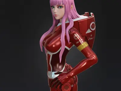 Zero Two From Darling In the FranXx 3D print model