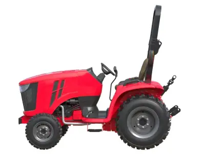 Compact Utility Tractor Low-poly 3D model