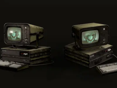 PC - Dialogue computing complex Free low-poly 3D model