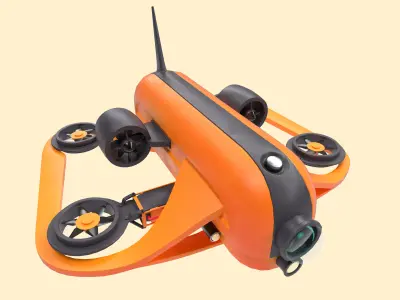 Underwater Drone - GAME-READY Low-poly 3D model