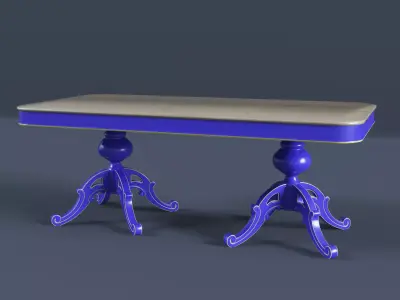 antique table in classic style 3D print model
