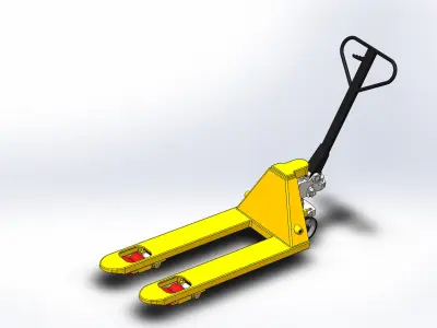 High-Quality Hand Pallet 3D Model - Detailed and Functional Low-poly 3D model
