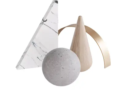 geometric figure set 3D model Free 3D model