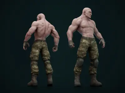 Military Boss Low-poly 3D model
