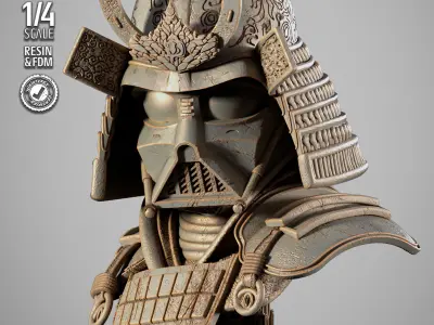 STAR WARS Darth Vader Samurai Portrait Bust 3D print model