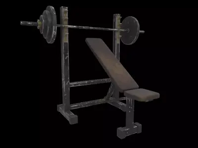 bench press 3D model