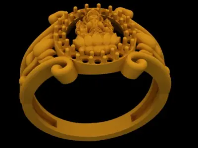 Lakshmi Devi Ring 3D print model