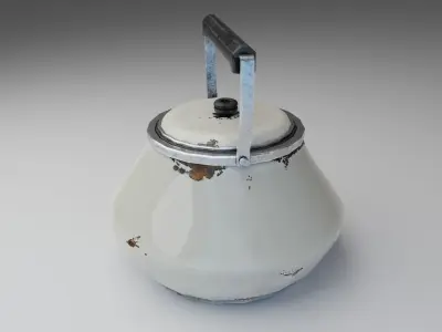 Rusty Kettle Low-poly 3D model