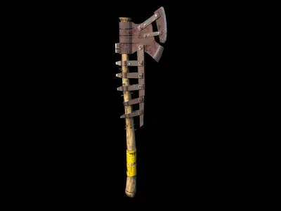 Modern Axe Low-poly 3D model