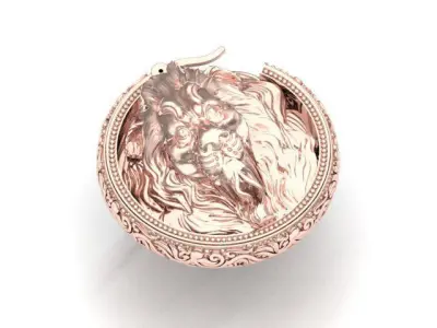 LION EARRINGS 3D print model