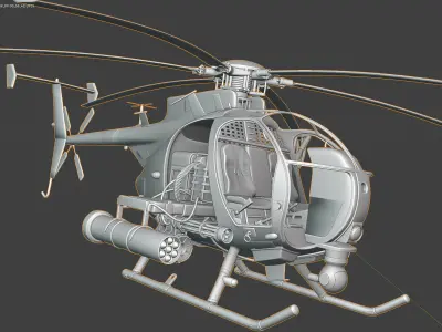 Military Precision Ultimate Attack Helicopter Model 3D print model