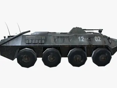 BTR 70 Low-poly 3D model