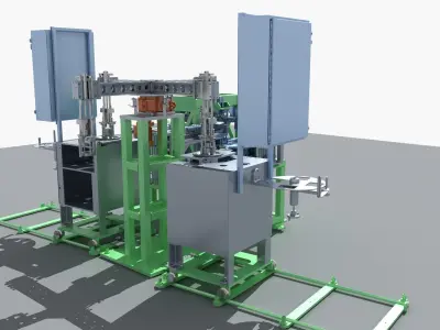 Industrial Equipment 33 - Multi Station Dual Turntable  3D model