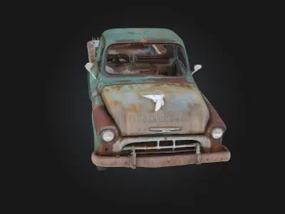 Rustic Hauler  Rugged Utility with Timeworn Character 3D model