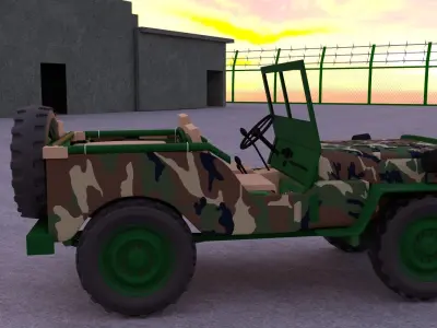 Army Jeep 3D model purchase
