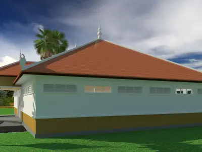 warehouse house design indonesia 3D model
