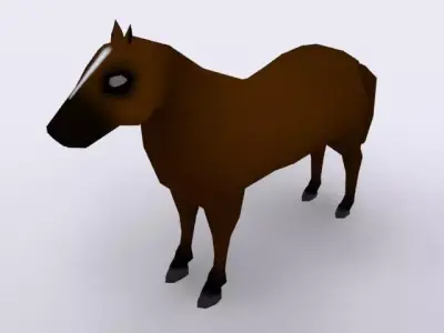 Low-poly Horse Free low-poly 3D model