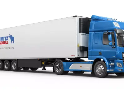 DAF CF BigSpace With Trailer 3D model