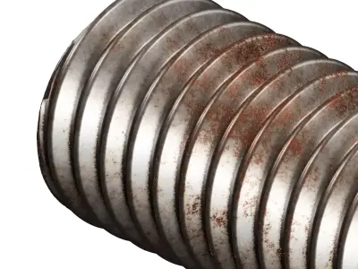 Rusty Steel Socket Bolt 3D model