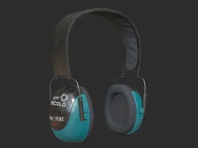 Hearing Protection - Earmuffs Low-poly 3D model
