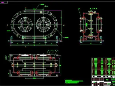 HORIZANTAL SCREEN TWO DECK COMPLETE SET OF DRAWING 3D model