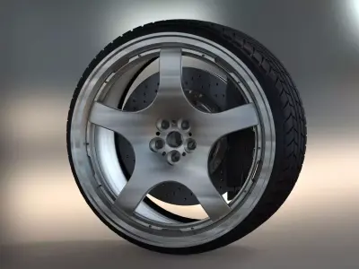 tire Rims garage auto  3D model