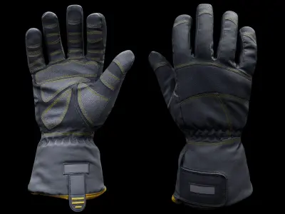 Winter Gloves 003 Low-poly 3D model