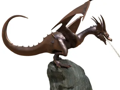 Garden Dragon Fountain - Water Feature 3D model