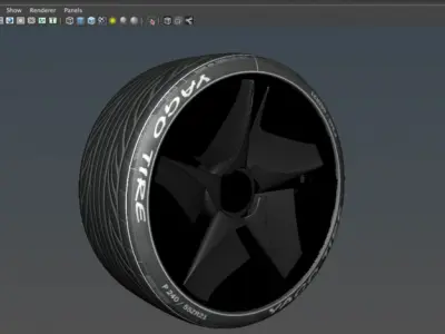 tire with design 3D model