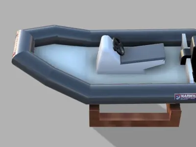 Inflatable boat 3D print model