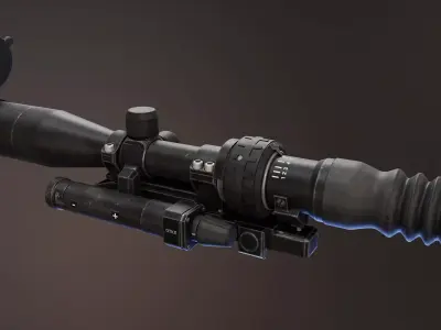 1P69 Hyperon Rifle Scope Low-poly 3D model